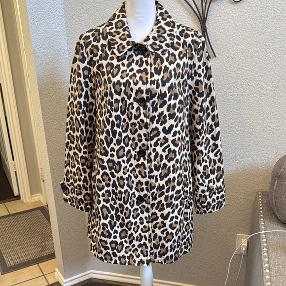 Kate Spade New York Leopard Print Trench Coat - Picture 4 of 15